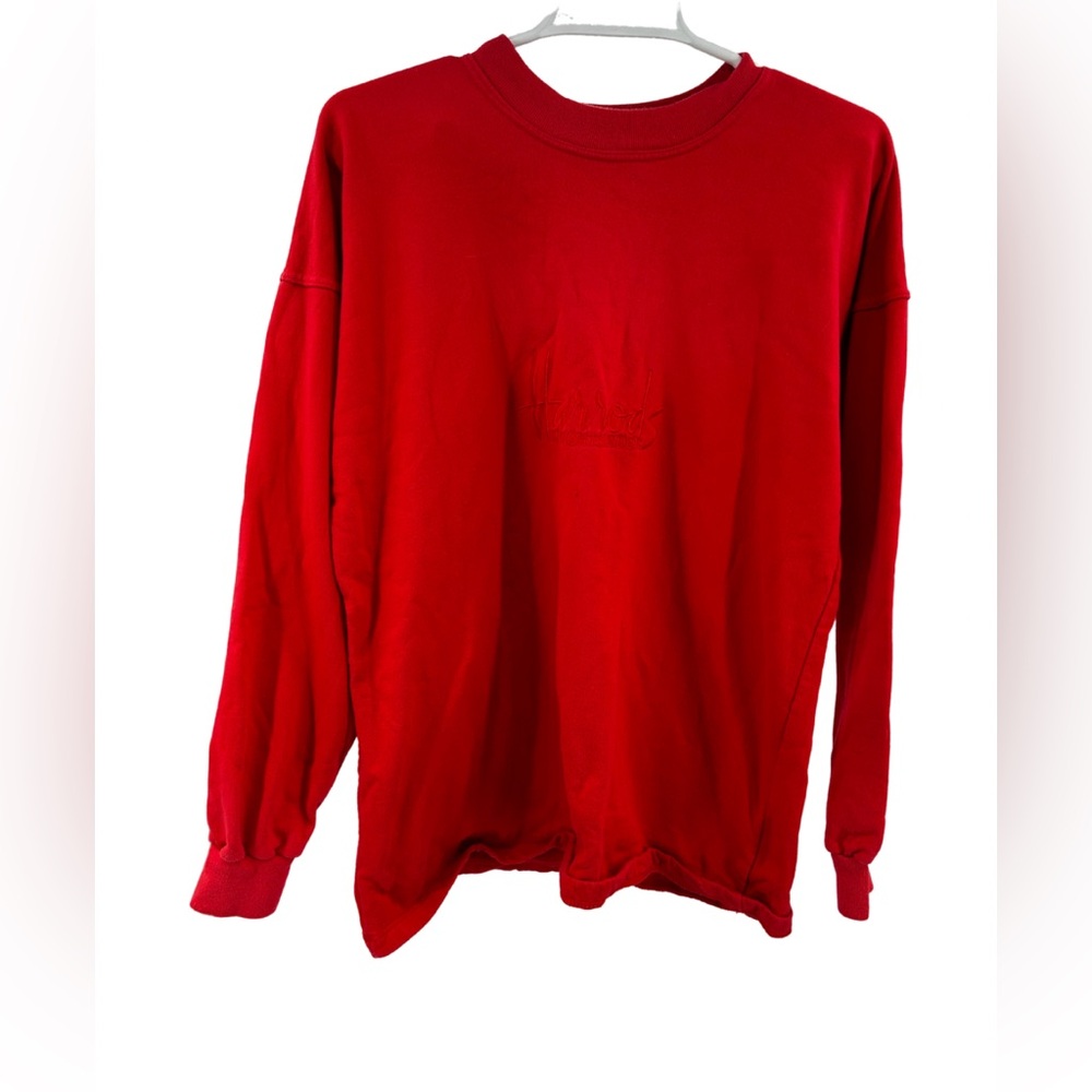 Harrods Knightsbridge Red Sweatshirt 16 embroidered casual comfort cotton travel